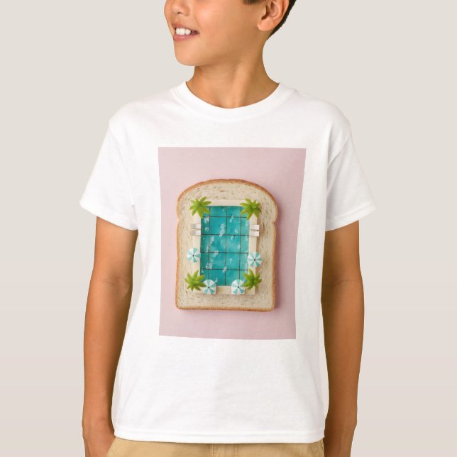 Camiseta Pastel Vaporwave Pool Toast (Frente)
