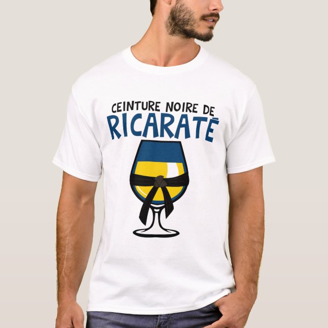 Camiseta pastis verre alcool humour apero 51 ricarate ceint (Frente)