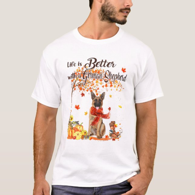 Camiseta Pastor Alemão Bordo (Frente)