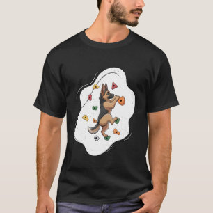 Camiseta Pastor Alemão Cachorro Bouldering Escalada de Pare