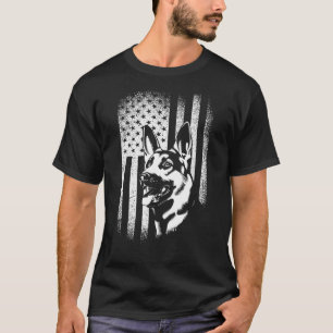 Camiseta Pastor Alemão Cachorro Pai Cachorro Mãe Bandeira A