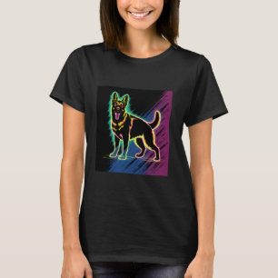 Camiseta Pastor Alemão como um design de desenho animado 1