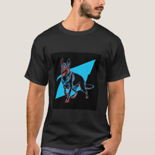 Camiseta Pastor Alemão como um design de desenho animado 1