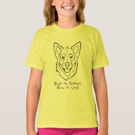 Camiseta Pastor Alemão, Construído para Proteger, Nascido p