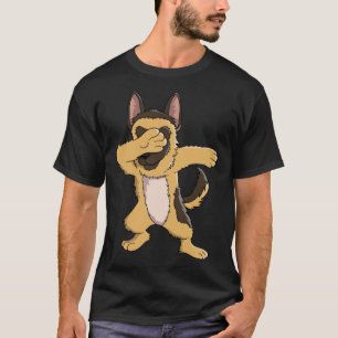 Camiseta Pastor Alemão Dabbing Dono Dança Dab