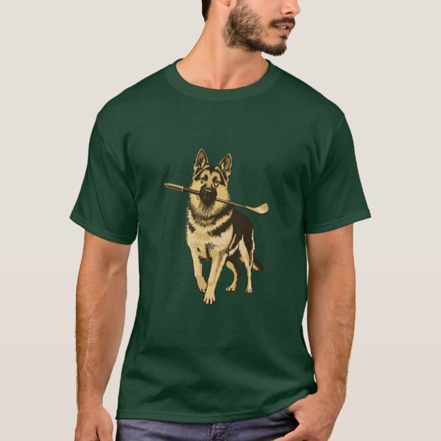 Camiseta Pastor Alemão de Golfe  (Frente)