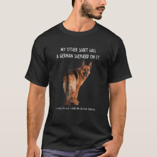 Camiseta Pastor Alemão Divertido Nele Adote Cachorro Não Co