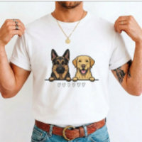 Pastor Alemão e Labrador Amarelo para amantes de c