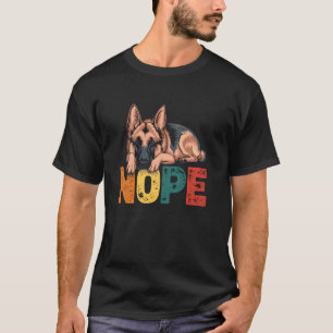 Camiseta Pastor Alemão Engraçado Não Atitude Teimosa Cachor