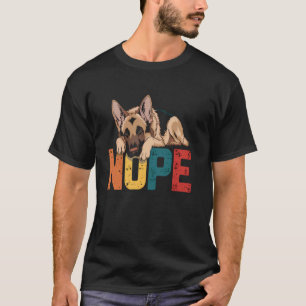 Camiseta Pastor Alemão Engraçado Não Atitude Teimosa Cachor