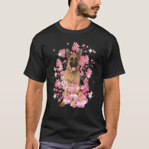 Camiseta Pastor Alemão Flores de Cerejeira