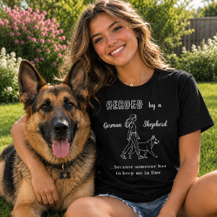 Camiseta Pastor Alemão GSD humor preto