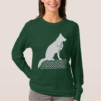 Camiseta Pastor Alemão Loki Nó de Marinheiro Branco