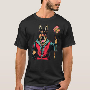 Camiseta Pastor Alemão Mago Cachorro Engraçado Magia