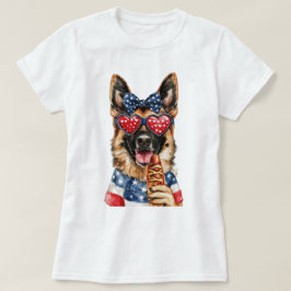 Camiseta Pastor Alemão Patriótico