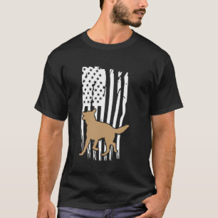 Camiseta Pastor Alemão Patriótico Temático com Bandeira dos