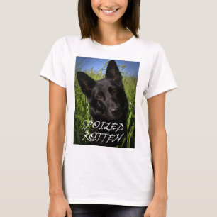Camiseta pastor alemão preto mimado