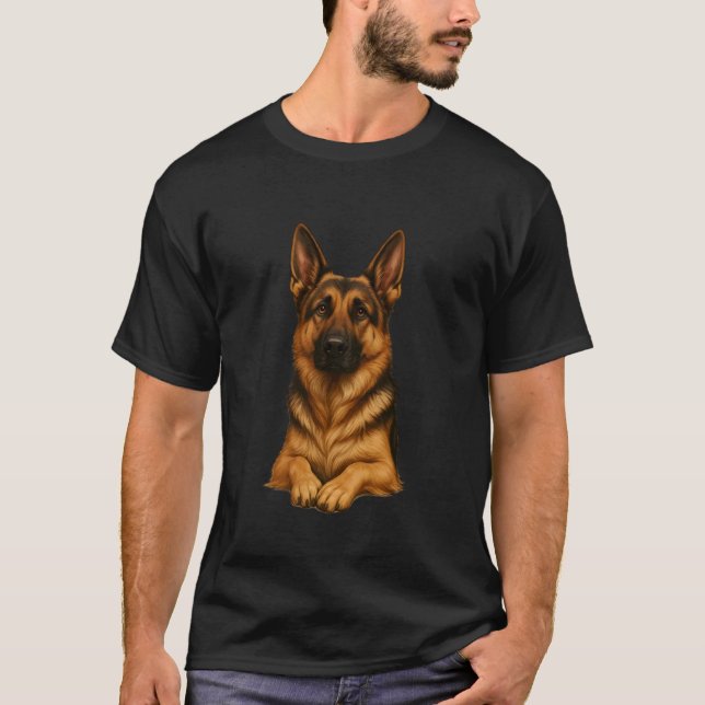 Camiseta Pastor Alemão Realista (Frente)