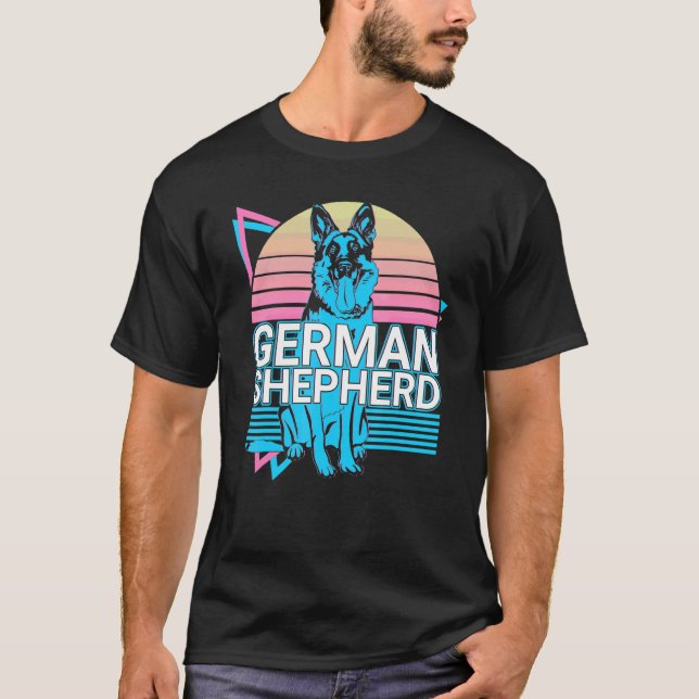 Camiseta Pastor Alemão Retro (Frente)