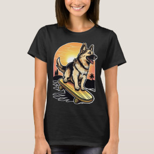 Camiseta Pastor Alemão Skatista