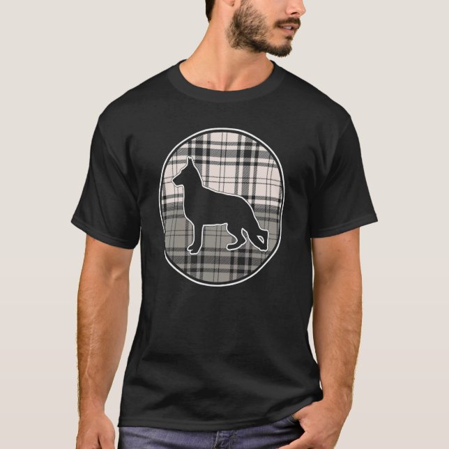 Camiseta Pastor Alemão Xadrez (Frente)