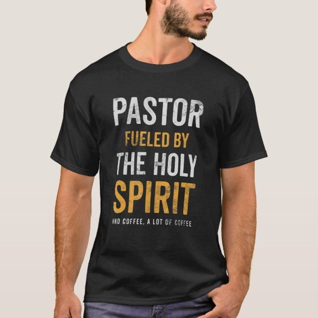 Camiseta Pastor Alimentado Pelo Espírito Santo E Pas De Caf (Frente)