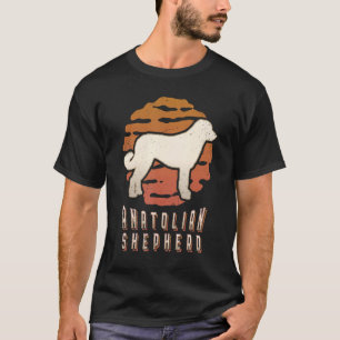 Camiseta Pastor Anatólico Vintage Retro Classic Dog Sunse