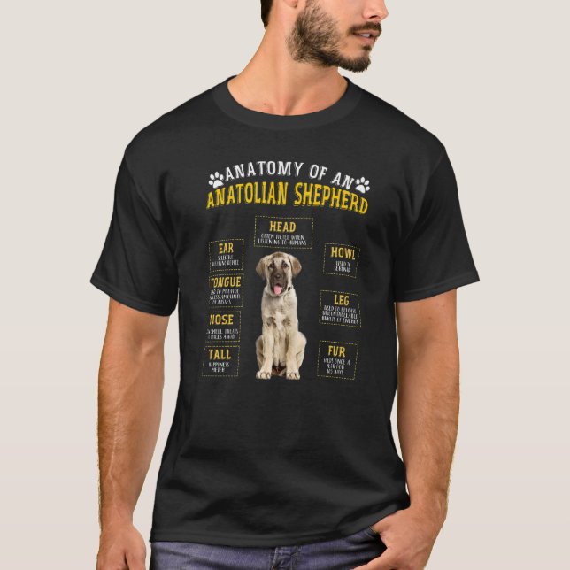 Camiseta Pastor Anatólogo Para Homens (Frente)