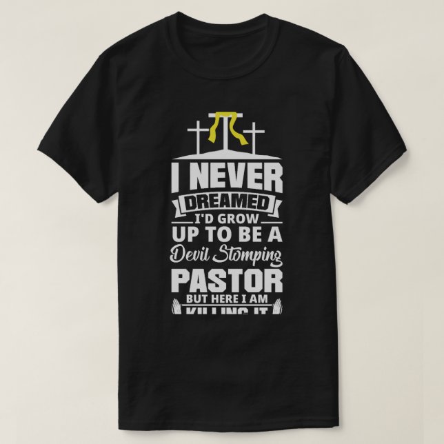 Camiseta Pastor Apreciação Clergy Preacher Christian Funn (Frente do Design)
