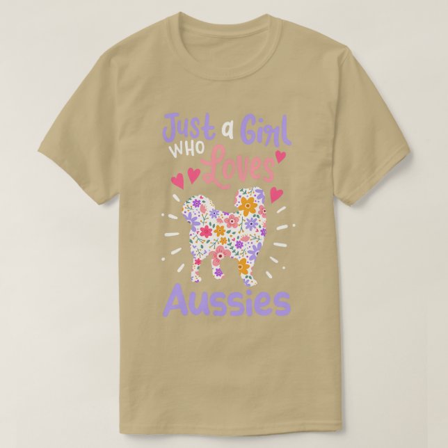 Camiseta Pastor australiano Aussie Dog Lover (Frente do Design)