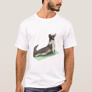 Camiseta Pastor australiano Aussie Dog Yoga Pose Meditatião