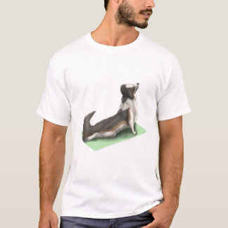 Camiseta Pastor australiano Aussie Dog Yoga Pose Meditatião