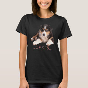 Camiseta Pastor australiano Aussie Mãe Pai Adorava Cachorro