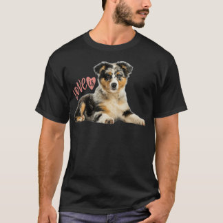 Camiseta Pastor australiano Aussie Mãe Pai Adorava Cachorro