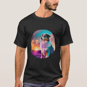 Camiseta Pastor australiano com estética Vintage dos anos 8