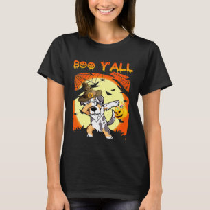 Camiseta Pastor australiano Dabbing Boo Yall Ghost Hallowe