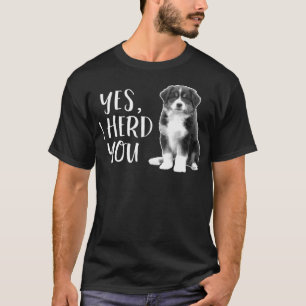 Camiseta Pastor Australiano De Cachorro Engraçado Eu Te Ouv