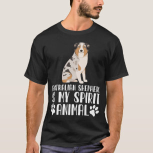 Camiseta Pastor australiano é meu animal espíritos