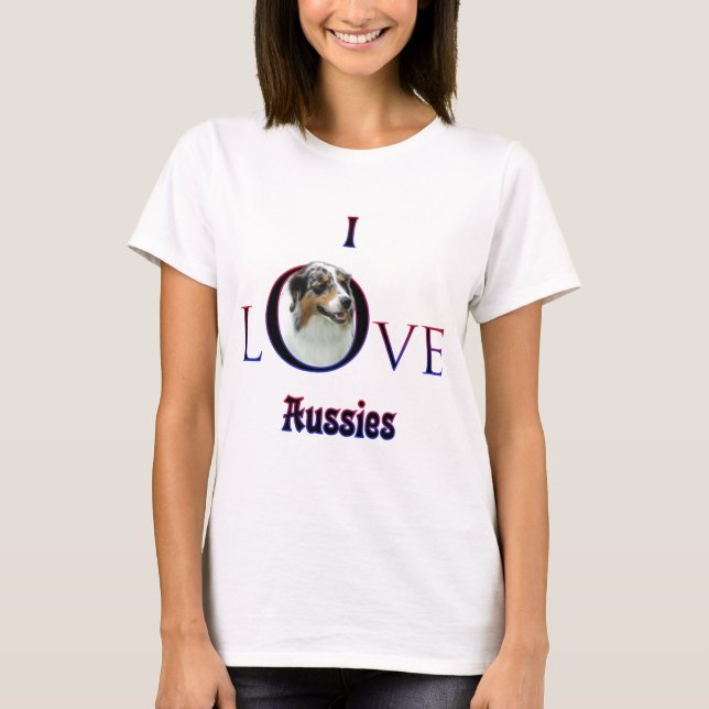 Camiseta Pastor Australiano I Love (Frente)