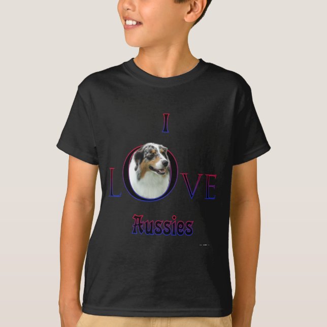 Camiseta Pastor Australiano I Love (Frente)
