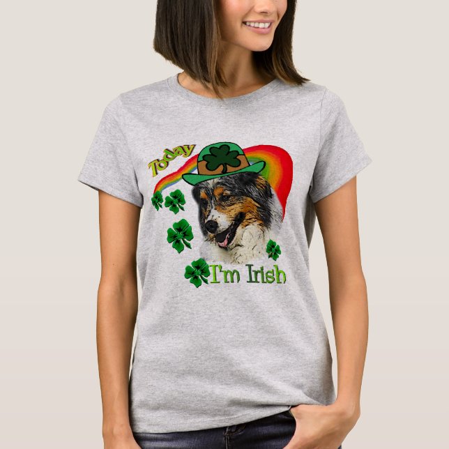 Camiseta Pastor australiano St Patricks (Frente)