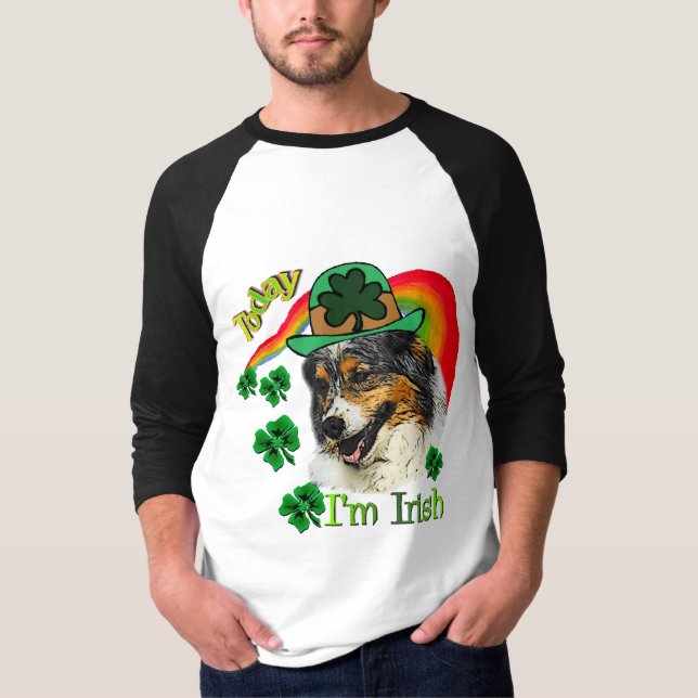 Camiseta Pastor australiano St Patricks (Frente)
