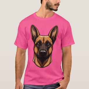 Camiseta Pastor belga ou "Maluco", Cão-de-bico-branco (L)