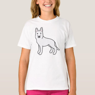 Camiseta Pastor branco/German shepherd branco
