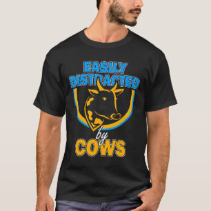 Camiseta Pastor de Gado de Leite de Vaca Animal Pasto