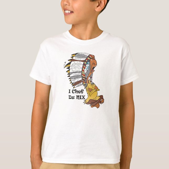 Camiseta Pastor de menino motivo:  Indianerhäuptling (Frente)