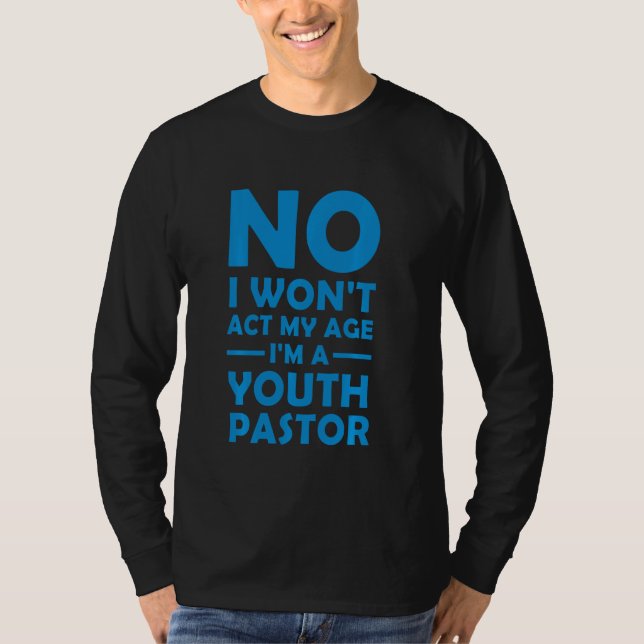 Camiseta Pastor dos Jovens legal Meninos Ministro Chris (Frente)