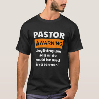 Camiseta Pastor Engraçado - Advertência Posso Colocá-Lo Num