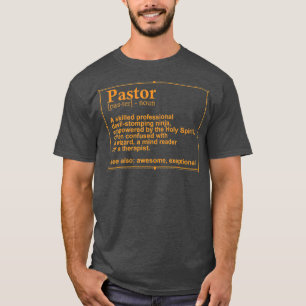 Camiseta Pastor Engraçado Definição Dotado de Pastores C