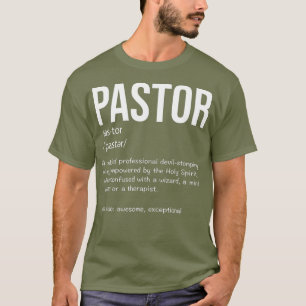 Camiseta Pastor Engraçado Definição Dotado de Pastores Cris